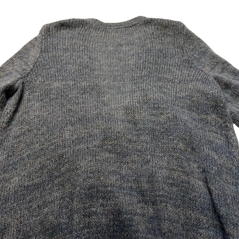 Free People Gray Deep V-Neck Sweater‎ Women's Small Alpaca Blend Soft Knit